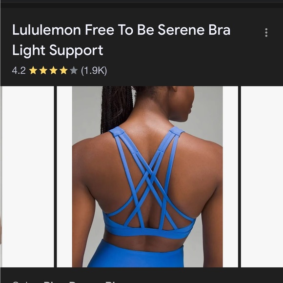 Lululemon free to be serene sports bra light tan size 4 - Picture 6 of 7
